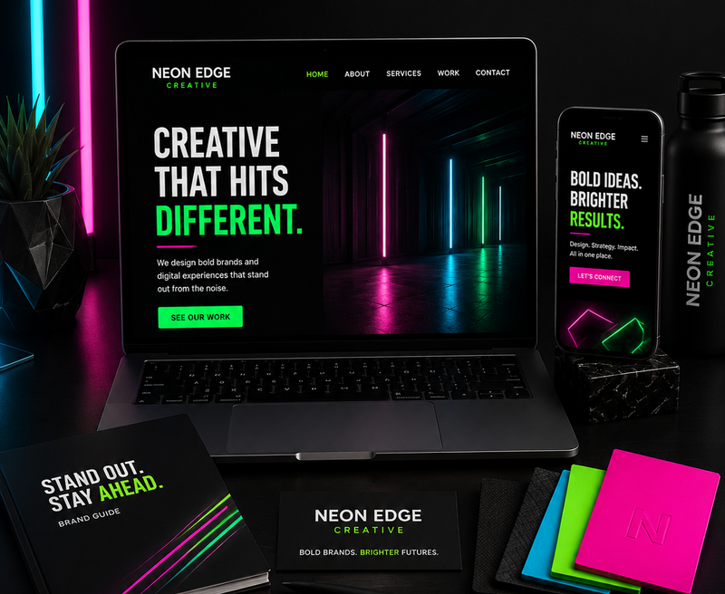 Bold Neon Modern
